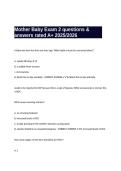  Mother Baby Exam 2 questions & answers rated A&plus; 2025&sol;2026