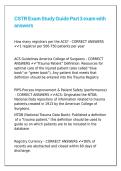 CSTR Exam Study Guide Part 3 exam with answers
