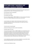 mom baby exam 1 questions and complete solutions 2025&sol;2026