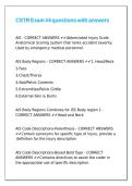 CSTR Exam -4 questions with answers