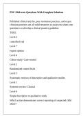 PNC Mid-term Questions With Complete Solutions