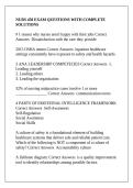 NURS 450 EXAM QUESTIONS WITH COMPLETE SOLUTIONS
