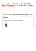 New Jersey Proctored Final Exam 2026-2027 LATEST  UPDATE WITYH COMPLETE QUESTIONS AND CORRECT ANSWERS  VERIFIED 100&percnt; GRADED A&plus; 