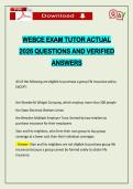 PACKAGE DEAL&colon;&colon;&colon; WEBCE EXAMS ACTUAL 2026 Q&A 100&percnt; PASS