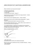 ABFAS REVIEW FOOT QUESTIONS & ANSWERS 2026