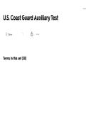 U&period;S&period; Coast Guard Auxiliary Test ACTUAL EXAM ALL QUESTIONS AND CORRECT ANSWERS LATEST UPDATE THIS YEAR-JUST RELEASED