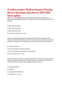 &lbrack;Cardiovascular&rsqb; Medical-Surgical Nursing  Review Questions and answers 2025&sol;2026  latest update 