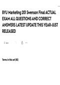BYU Marketing 201 Swenson Final ACTUAL EXAM ALL QUESTIONS AND CORRECT ANSWERS LATEST UPDATE THIS YEAR-JUST RELEASED&period;pdf