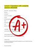 Lecture 3 Questions with complete solution 2025&sol;2026