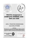 PDU3701 Assignment 2 &lpar;COMPLETE ANSWERS&rpar; 2026 - DUE June 2026&semi; 100&percnt; Correct solutions and explanations&period; 