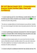 RN VATI Mental Health 2019 &ndash; Comprehensive Practice Guide &lpar;Verified Q&A&comma; Pass with Confidence&rpar;&period;pdf