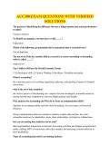 ACC300 EXAM QUESTIONS WITH VERIFIED SOLUTIONS