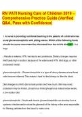 RN VATI Nursing Care of Children 2019 &ndash; Comprehensive Practice Guide &lpar;Verified Q&A&comma; Pass with Confidence&rpar;&period;pdf