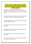 AUBURN UNIVERSITY COMM 1000&colon; PUBLIC SPEAKING  FINAL EXAM STUDY GUIDE &lpar;LATEST UPDATE&rpar; REAL  QUESTIONS AND VERIFIED ANSWERS &vert;100&percnt; CORRECT &vert;  ALREADY GRADED A 