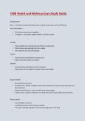 C458&vert;C458 Health and Wellness&vert;C458 Health and Wellness Exam Study Guide&vert;Latest Updated A&plus; Guide