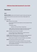 C458 &vert;C458 Body Systems&vert;C458 Exam Study Guide Guaranteed A&plus; Score Guide