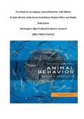 Test Bank To Accompany Animal Behavior 12th Edition By John Alcock&comma; Linda Green&comma; Paul Nolan&comma; Stefanie Siller&comma; and Dustin Rubenstein&vert;All Chapters &vert;Q&A Verified &vert;Graded A&plus; Assured&vert; ISBN 9780197564912