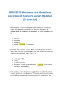 WGU D216 Business Law Questions  and Correct Answers Latest Updated  &lpar;Graded A&plus;&rcub; 