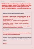 D291 Western Governors University Learning Experience Design  Foundations I NEWEST VERSION WITH COMPLETE EXAM 2026 2027LATEST VERSION WITH UPDATED QUESTIONS AND  CORRECT DETAILED ANSWERS VERIFIED 100&percnt; GRADED A&plus; 