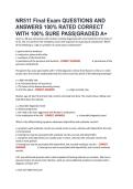 NR511 Final Exam QUESTIONS AND ANSWERS 100&percnt; RATED CORRECT WITH 100&percnt; SURE PASS&vert;GRADED A&plus;