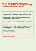 WGU D638 Monitoring Student Learning through  Assessment QUESTIONS AND CORRECT DETAILED  ANSWERS VERIFIED 100&percnt; GRADED A&plus; 
