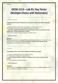 GEOG 1113 &ndash; Lab 01&colon; Key Terms &lpar;Multiple-Choice with Rationales&rpar;
