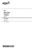 2023 AQA AS BIOLOGY 7401&sol;1 Paper 1 Question Paper & Mark scheme &lpar;Merged&rpar; June 2023 &lbrack;VERIFIED&rsqb; UPDATED 2026