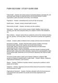 PUBH 302 EXAM 1 STUDY GUIDE 2026