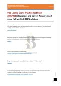 P&C License Exam - Practice Test Exam 2026&sol;2027&vert;Questions and Correct Answers latest exam &lpar;full verified&rpar; 100&percnt; solution