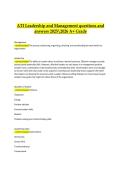 ATI Leadership and Management &ndash; 2025&ndash;2026 &ndash; Complete Questions and Answers for Nursing Exams &lpar;A&plus; Grade&rpar;