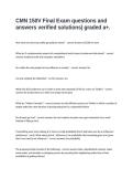 CMN 150V Final Exam questions and answers verified solutions&vert; graded a&plus;&period;