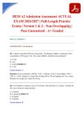 HESI A2 Admission Assessment ACTUAL EXAM 2026&sol;2027 &vert; Full-Length Practice Exams &vert; Version 1 & 2 - Non-Overlapping &vert; Pass Guaranteed - A&plus; Graded