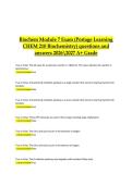 Biochemistry Module 7 Exam &ndash; Portage Learning CHEM 210 &ndash; 2026&ndash;2027 &ndash; Complete Questions and Answers &lpar;A&plus; Grade&rpar;