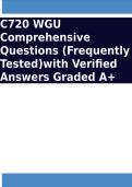C720 WGU Comprehensive Questions &lpar;Frequently Tested&rpar;with Verified Answers Graded A&plus;&period;