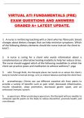  Virtual ATI Fundamentals Pre-Exam Practice Questions & Study Guide