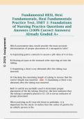 Fundamental HESI&comma; Hesi  Fundamentals&comma; Hesi Fundamentals  Practice Test&comma; UNIT 1&colon; Foundations  of Nursing Practice Questions and  Answers &lpar;100&percnt; Correct Answers&rpar;  Already Graded A&plus;