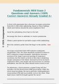 Fundamentals HESI Exam 2  Questions and Answers &lpar;100&percnt;  Correct Answers&rpar; Already Graded A&plus;