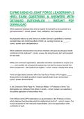 EJPME-US002-03 Joint Force Leadership &lpar;5 hrs&rpar; Exam Questions & Answers With Detailed Rationales &vert; Instant PDF Download
