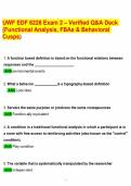 UWF EDF 6226 Exam 2 &ndash; Verified Q&A Deck &lpar;Functional Analysis&comma; FBAs & Behavioral Cusps&rpar;&period;pdf