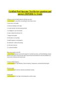 Certified Pool Operator Test Review &ndash; 2025&ndash;2026 &ndash; Complete Questions and Answers &lpar;A&plus; Grade&rpar;
