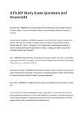 ILTS 207 Study Exam Questions and Answers