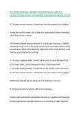 ATI RN MENTAL HEALTH NURSING EXAM 83 QUESTIONS WITH VERIFIED ANSWERS 2025&sol;2026&comma;100&percnt;CORRECT