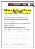 Calt exam Questions and Answers 100&percnt; PASS