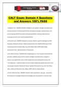 CALT Exam&colon; Domain 4 Questions and Answers 100&percnt; PASS