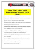 CALT Test &ndash; Terms Exam Questions and Answers 100&percnt; PASS