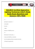 NALMCO Certified Apprentice Lighting Technician &lpar;CALT&rpar; Study Guide Exam Questions and Answers 100&percnt; PASS
