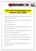 ALTA CALT Exam Questions and Answers 100&percnt; PASS