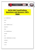 ALTA CALT test&sol;Prefixes Questions and Answers 100&percnt; PASS
