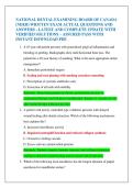 NATIONAL DENTAL EXAMINING BOARD OF CANADA  &lpar;NDEB&rpar; WRITTEN EXAM ACTUAL QUESTIONS AND  ANSWERS - LATEST AND COMPLETE UPDATE WITH  VERIFIED SOLUTIONS &ndash; ASSURED PASS WITH  INSTANT DOWNLOAD PDF&period; 