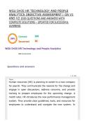 WGU D435 HR TECHNOLOGY AND PEOPLE ANALYTICS OBJECTIVE ASSESSMENT &vert; OA V1 AND V2 2026 QUESTIONS AND ANSWERS WITH COMPLETE SOLUTIONS &ndash; UPDATED FOR SUCCESSFUL LEARNING
